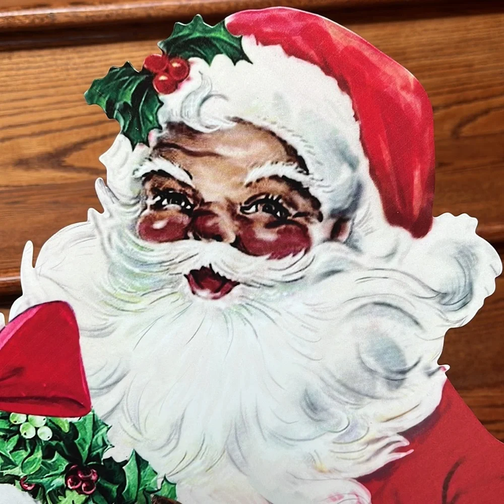 Cracker Barrel Multicolored Light Up Metal African American Santa